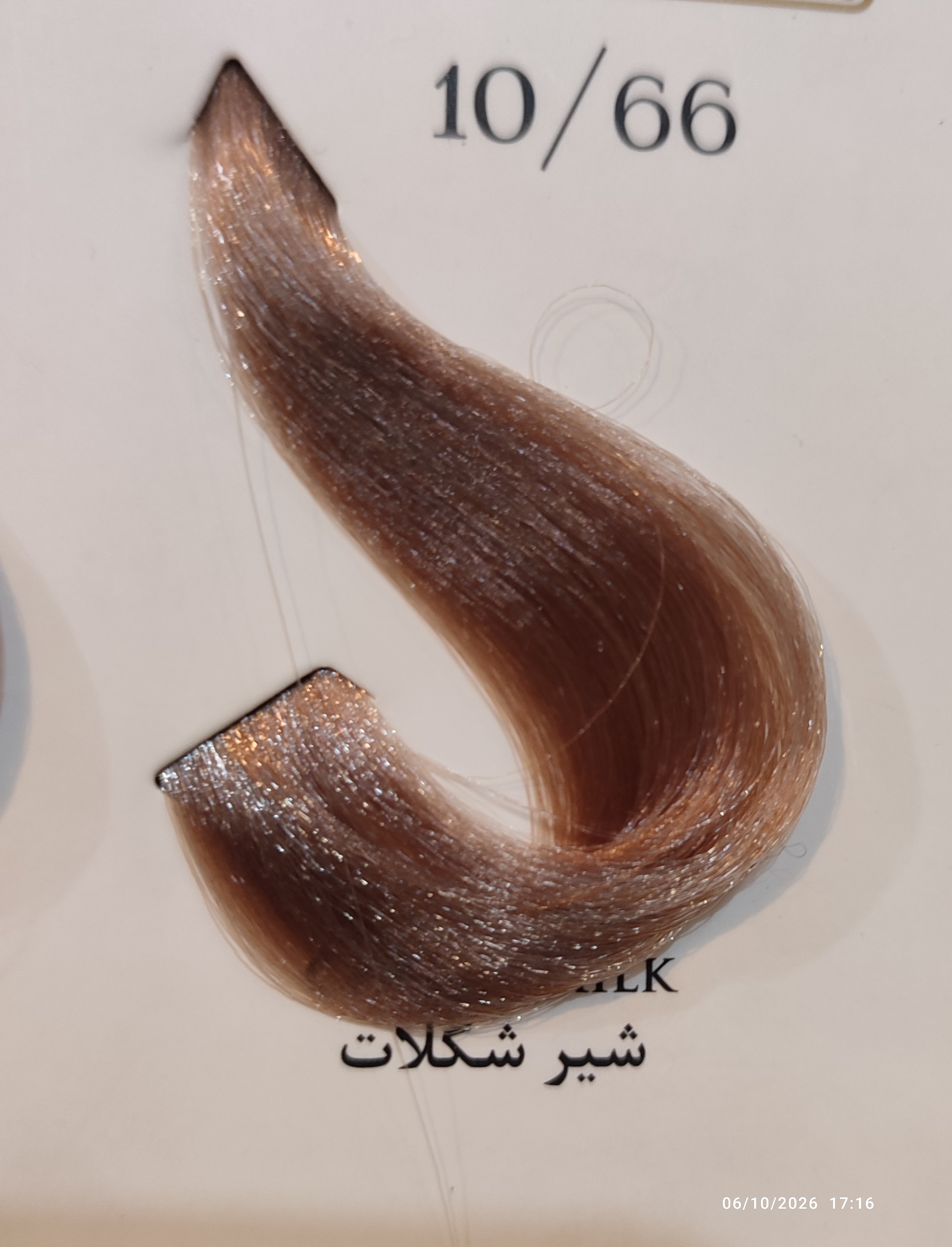 رنگ آوایی تیوپ 120 میل شماره 10/66 رنگ شیر شکلات